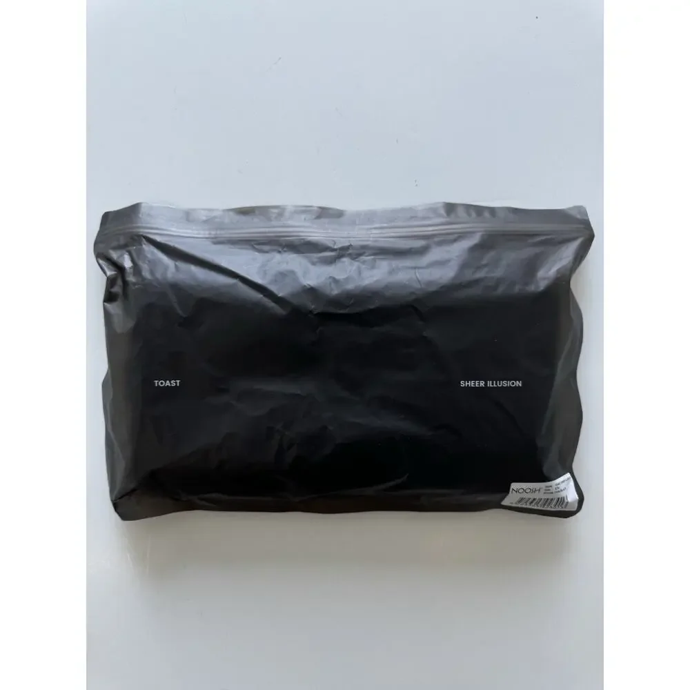 New Noosh Toast Sheer Illusion Tights Size S/M Fair/Black